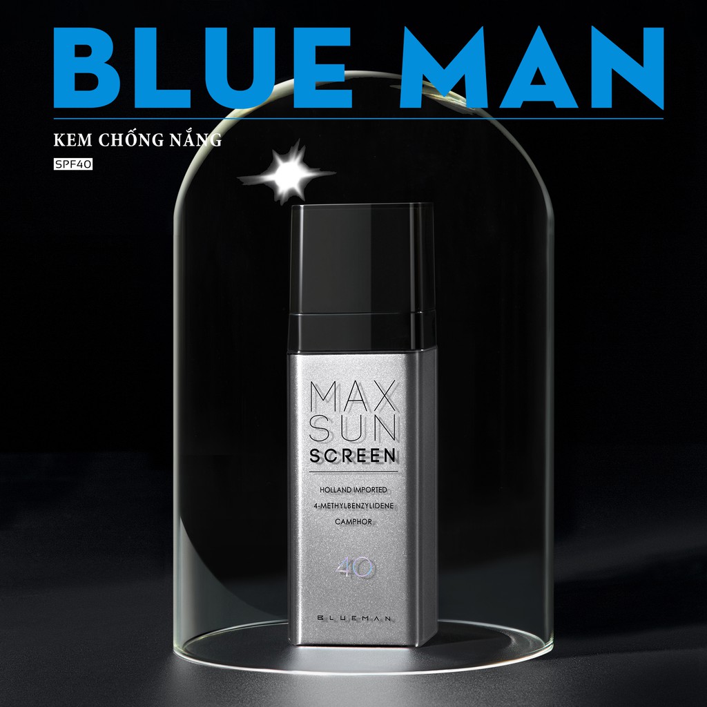 Kem Chống Nắng Cho Nam BLUEMAN SPF 40 Dưỡng Ẩm Bảo Vệ Da 90g