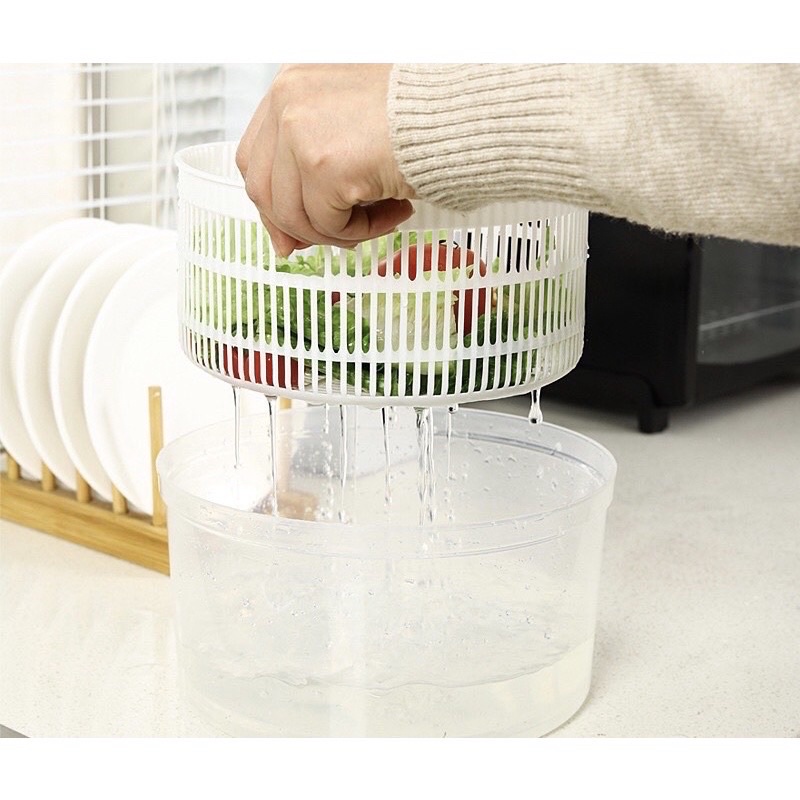 Rổ Quay Rau Sống, Salad CamCamHome Ráo Nước Ly Tâm Song Long