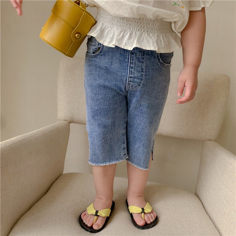 [Q152] Quần jean lửng xẻ gấu cho bé sz 80-130