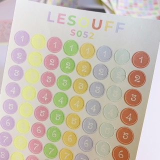 S052 - STICKER SỐ NHIỀU MÀU - PLANNER - BULLET JOURNAL