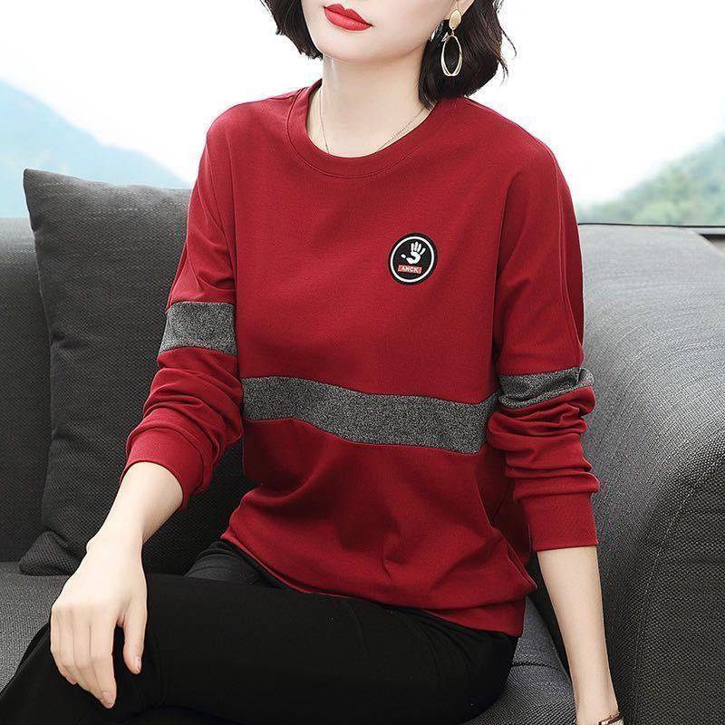 Áo tay dài dáng rộng thời trang cho phụ nữ trung niên