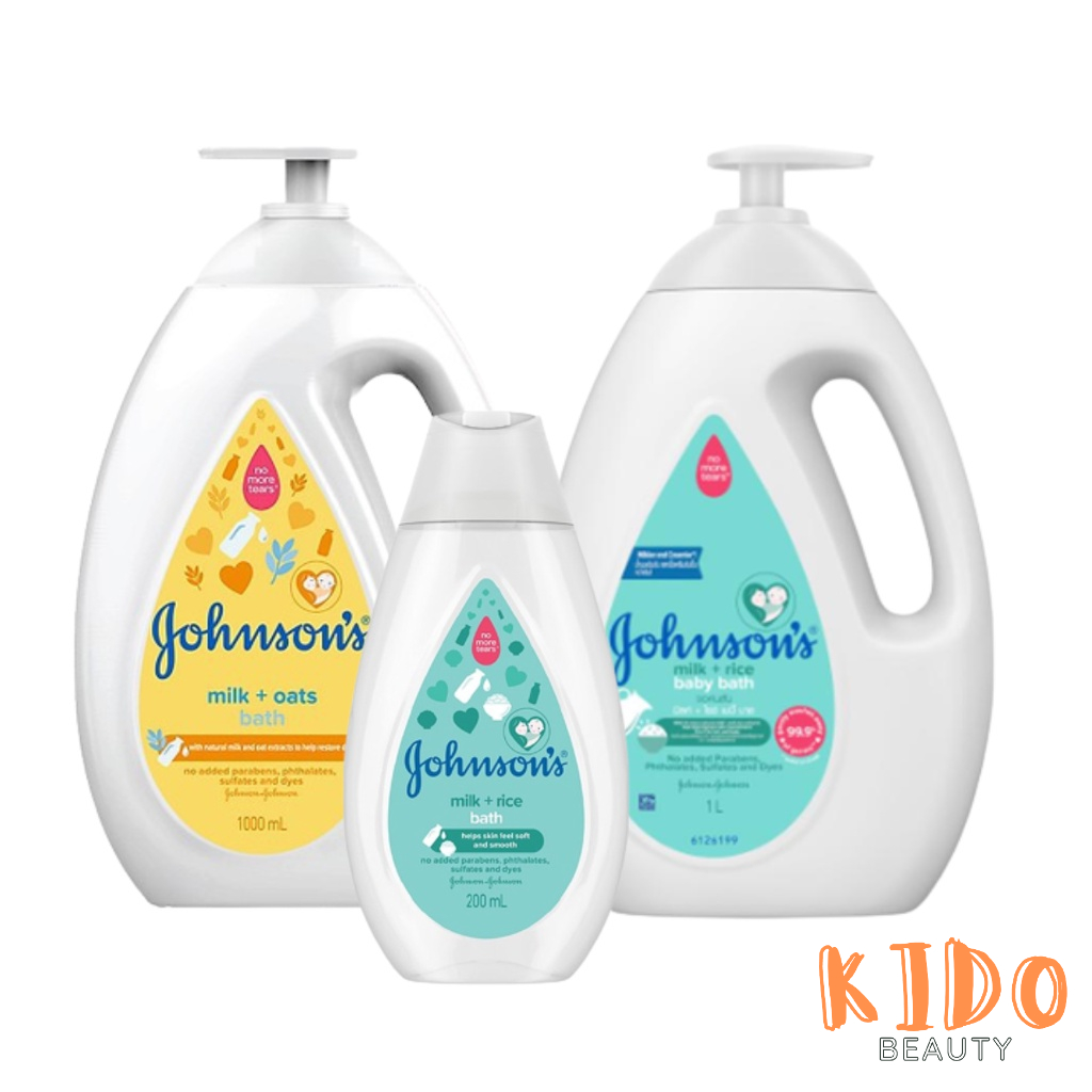 Sữa tắm em bé JOHNSON 'S Baby chiết xuất yến mạch và sữa | sữa gạo