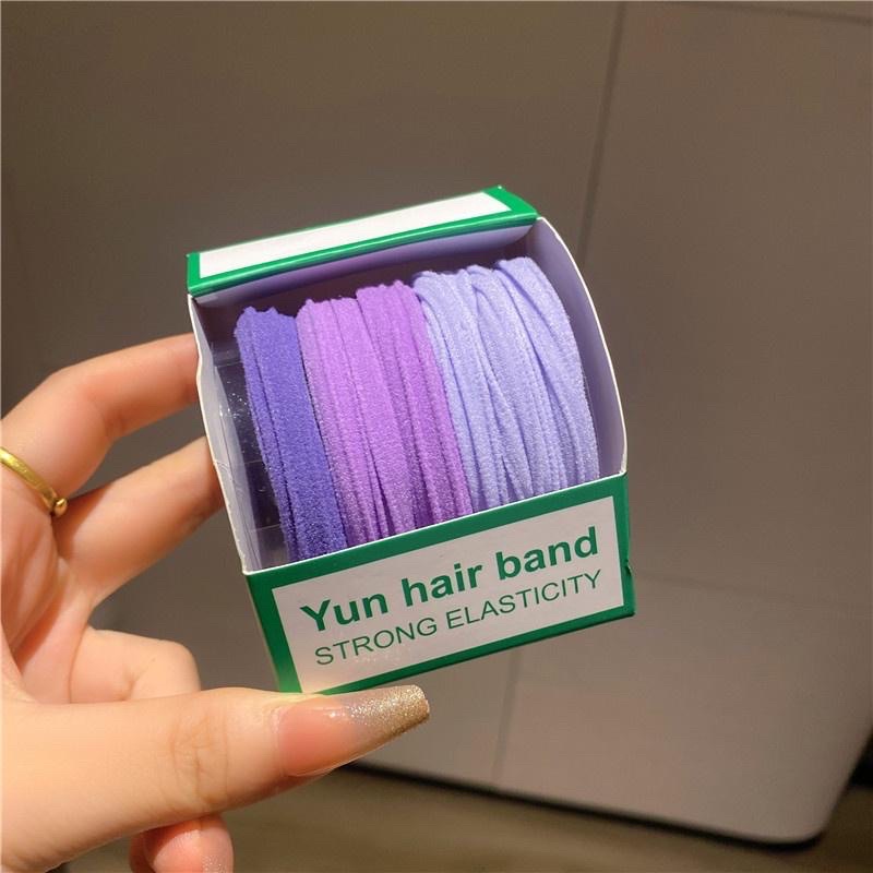 Bộ 5 Dây Buộc Tóc Cao Su Co Giãn Không Đau Đơn Giản Dành Cho Nữ