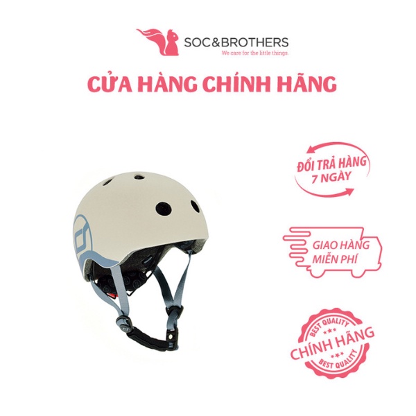 Mũ đội đầu cho bé Scoot and Ride màu Ash