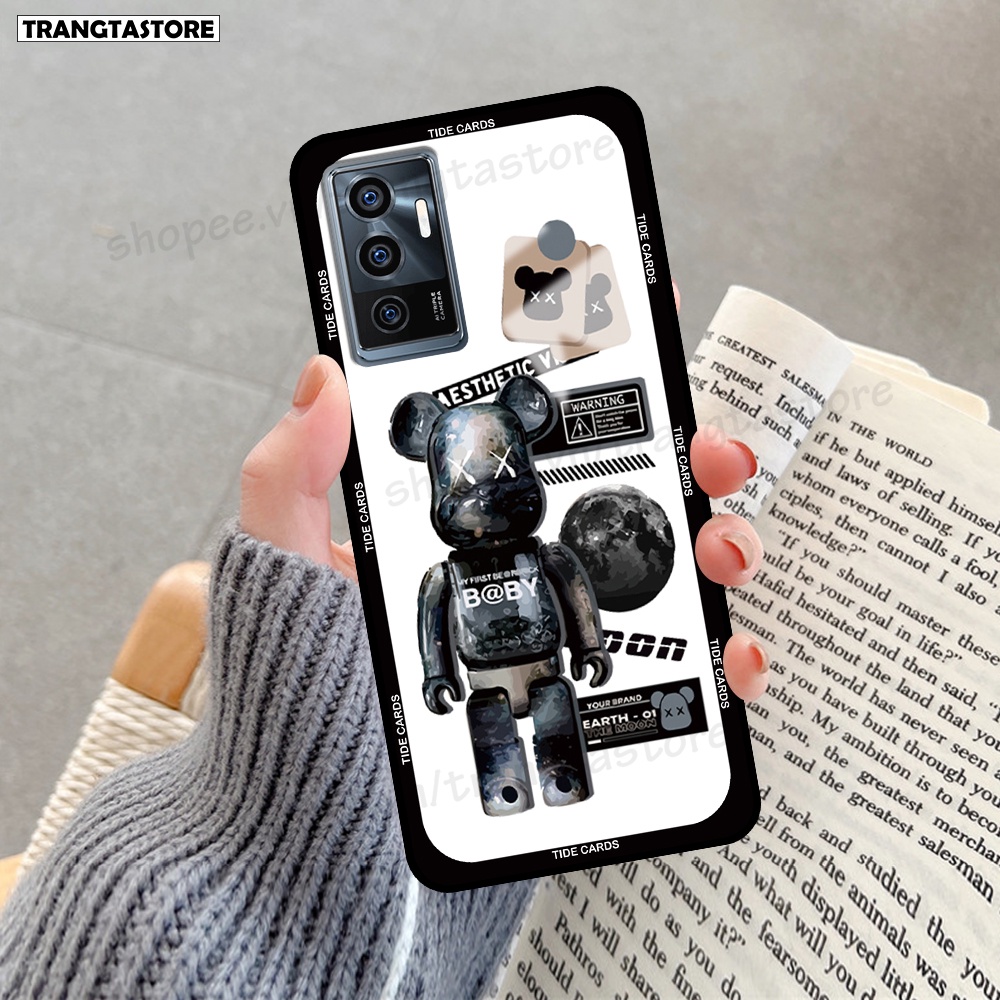 Ốp Vivo V23e in hình gấu Bearbrick,Mountain,xanh,đen,đỏ giá rẻ