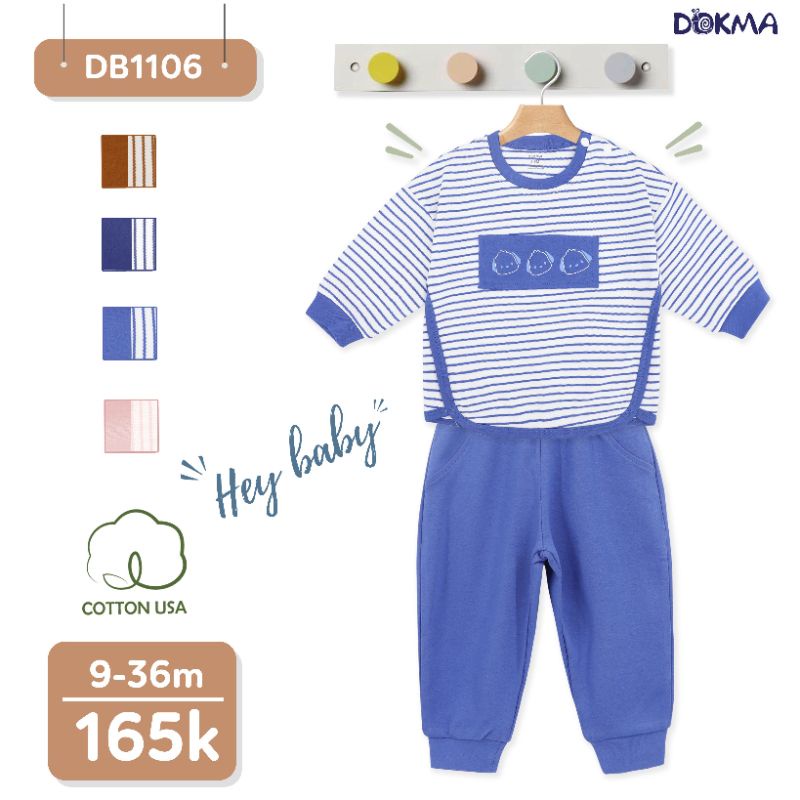 Bộ thu đông nỉ dài tay Dokma size 6-36M