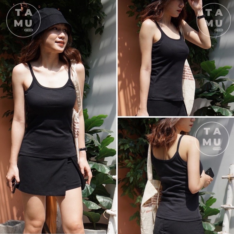 áo thun hai dây dài đẹp, áo hai dây