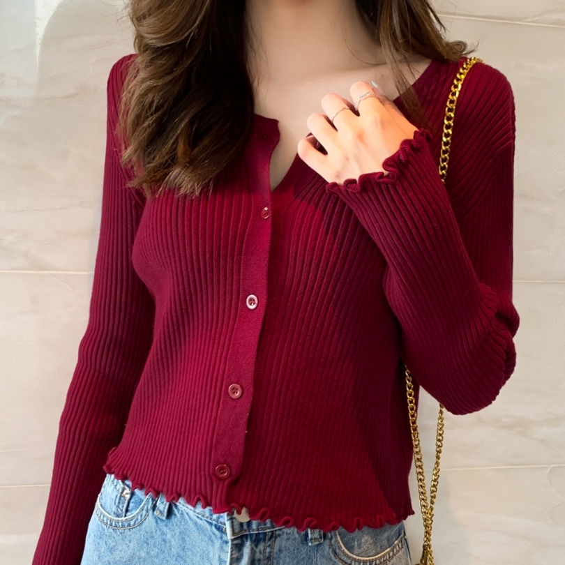 Áo Cardigan Dệt Kim Mỏng Tay Dài Dáng Rộng Màu Sắc Thời Trang 2020 Cho Nữ