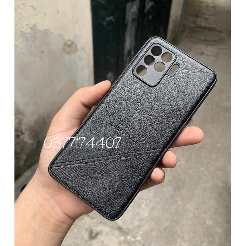 Ốp lưng giả da cho Oppo Reno 5F, A94 in họa tiết hiêu siêu đẹp