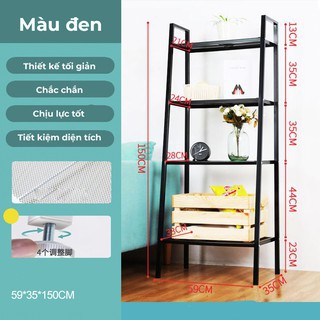 Kệ sắt 4 tầng đa năng NICEHOME giá để đồ tiện lợi bằng sắt kệ sách hình thang trang trí gia đình văn phòng