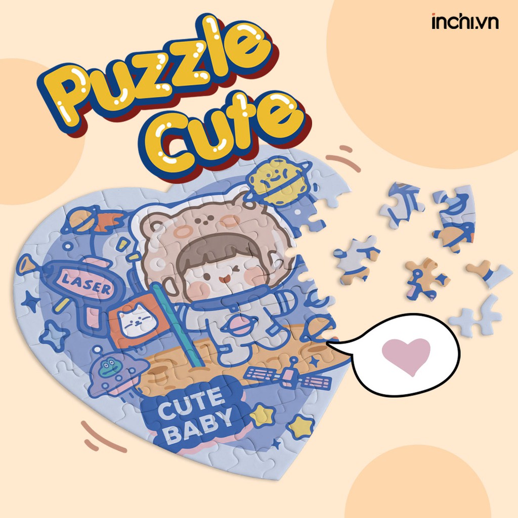 8 MẪU PUZZLE XẾP HÌNH TRÍ TUỆ TRÁI TIM HÌNH NHÂN VẬT HOẠT HÌNH SIÊU ĐÁNG YÊU KÈM POSTCARD VÀ HỘP ĐƯNG CHO BÉ