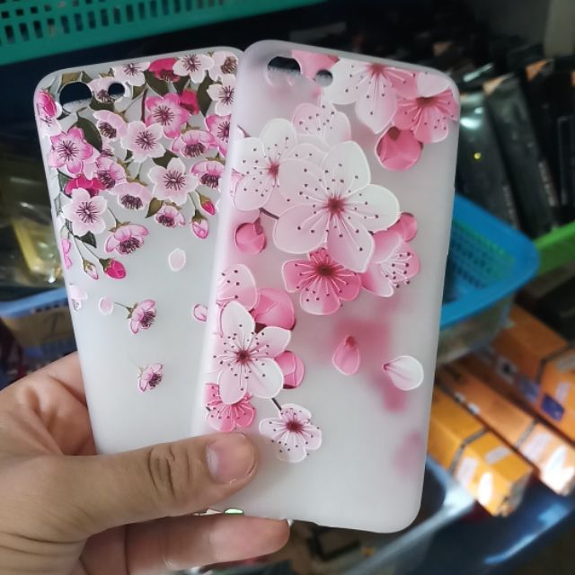 Ốp dẻo hoa nổi cho OPPO A83 phát sáng