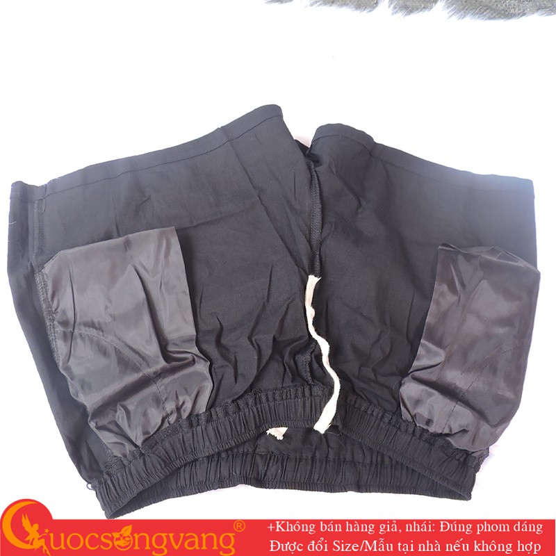 Quần short nữ lưng cao lanh pha bông pha bông quần short big size nữ GLQ114 Cuocsongvang