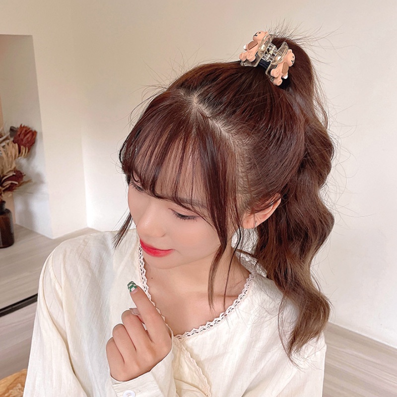 Kẹp tóc càng cua thiết kế gấu hoạt hình phong cách Hàn Quốc đáng yêu