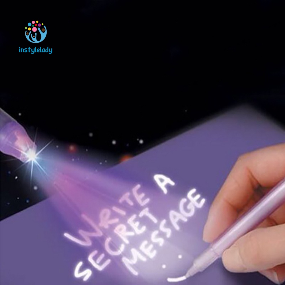 3 Bút mực tàng hình để viết thông điệp bí ẩn hiện lên bằng cách soi đèn UV