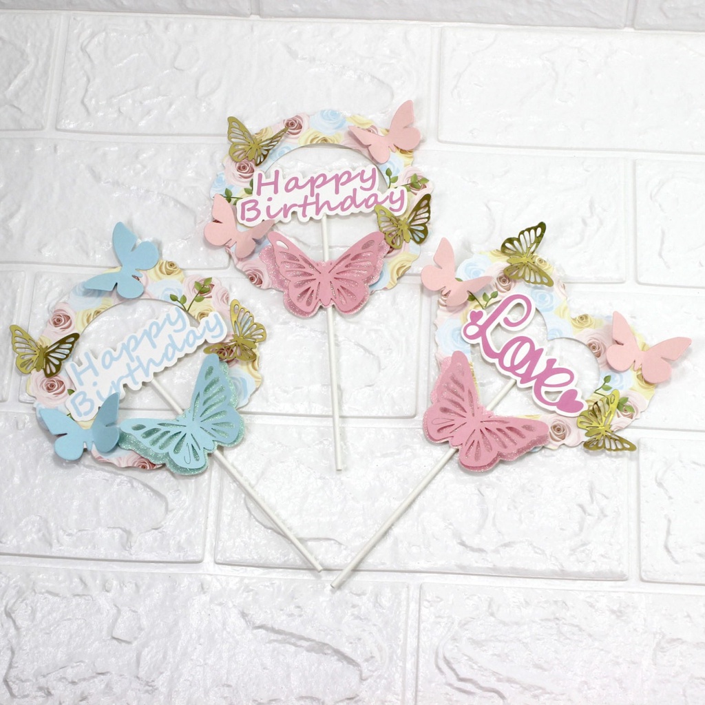 Phụ Kiện Trang Trí Bánh Kem Hình Con Bướm