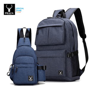 Combo Balo Cá Tính PRAZA & Túi Đeo Chéo Tiện Dụng Unisex PRAZA - (BL154&DC111)