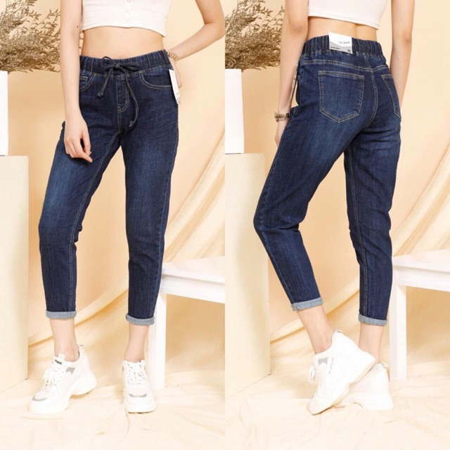 QUẦN JEANS NỮ LƯNG THUN XUẤT KHẨU (45-65kg)