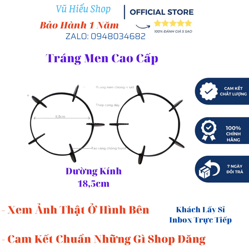 Bộ Đôi Kiềng Bếp Gas Mặt Kính Tráng Men Cao Cấp Khuyến Mại Sốc