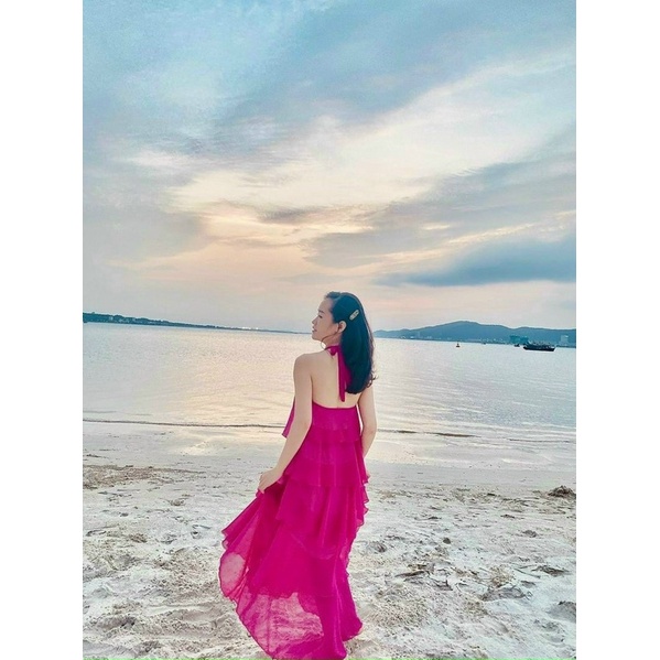 MS1237T ĐẦM MAXI TẦNG ĐI BIỂN
