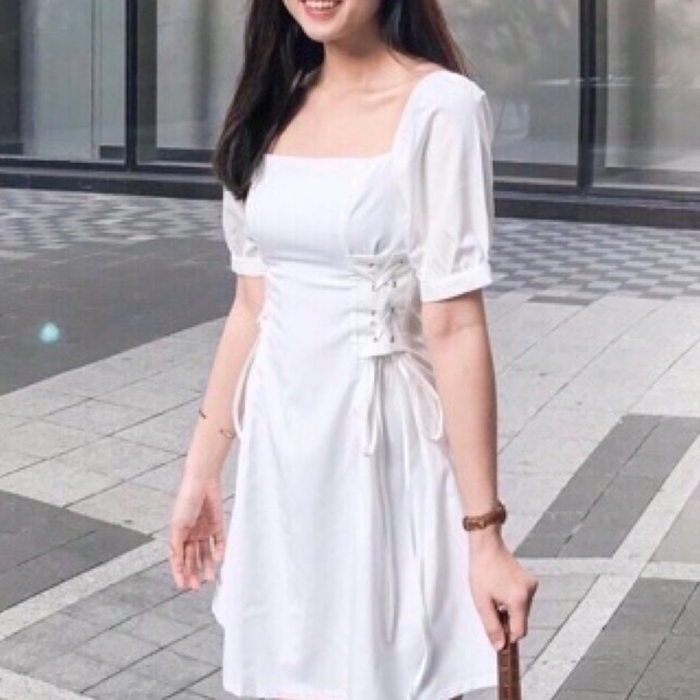 Đầm trắng xoè đan dây eo dự tiệc NA2 siêu xinh | BigBuy360 - bigbuy360.vn