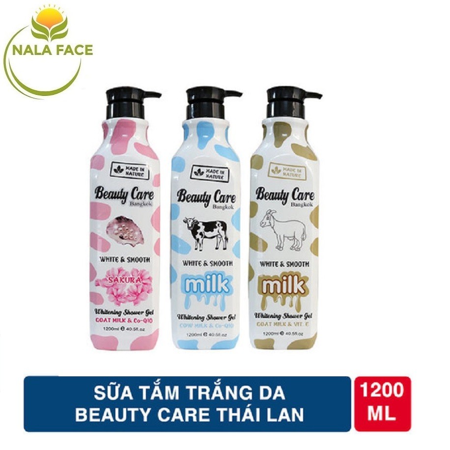 Sữa tắm trắng da Beauty Care 1200ml [CHAI VUÔNG]