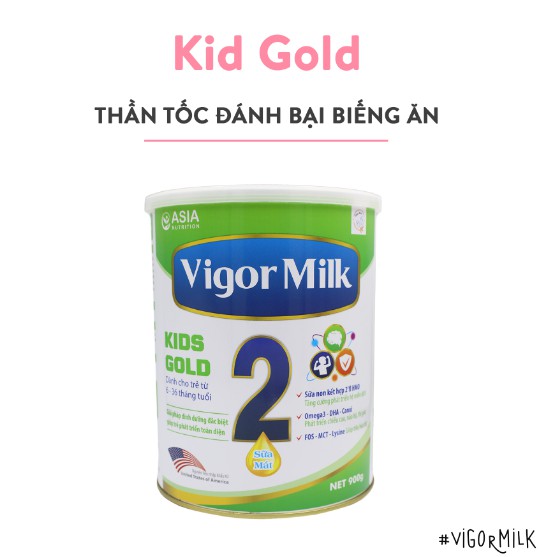 VIGOR MILK KIDS GOLD 2 ( 6-36TH) TUỔI) - Sữa chuyên biệt cho bé biếng ăn, tăng cân