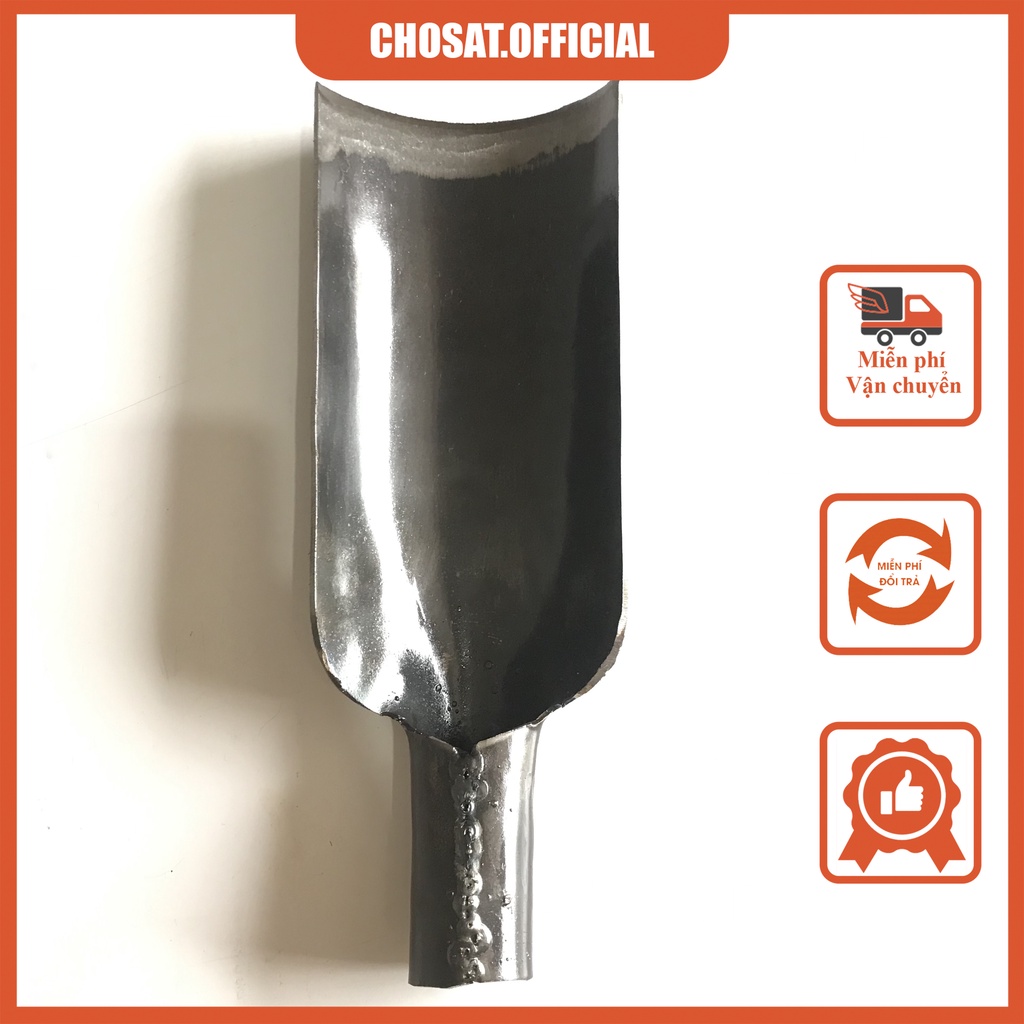 Thuổng đào đất, đánh cây lưỡi cong có cán dài 124cm