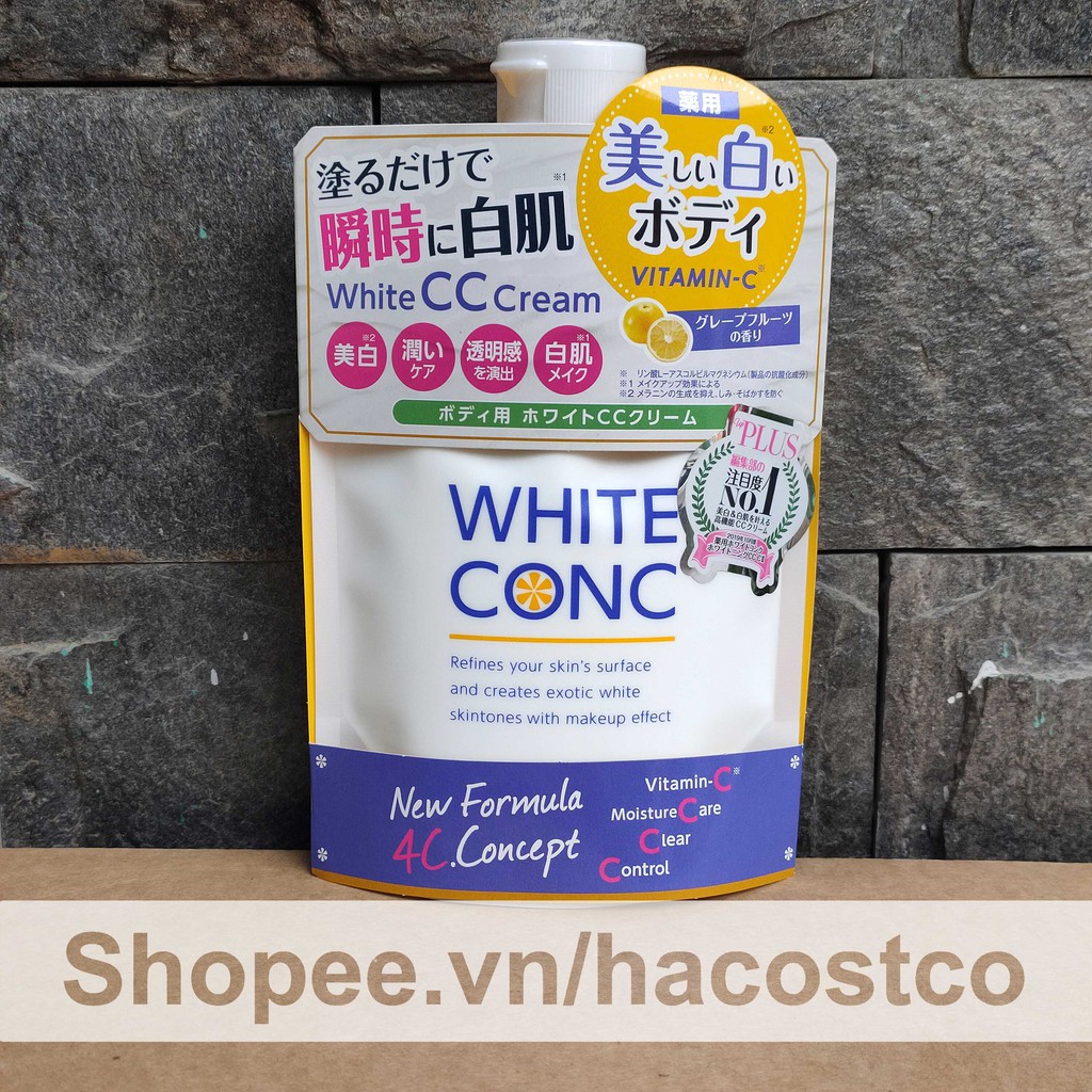  Sữa dưỡng thể trắng da White Conc Body White CC Cream Nhật Bản 200g