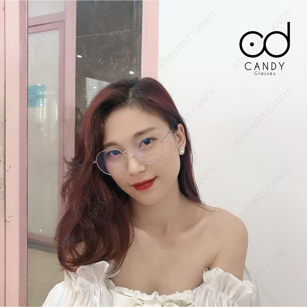 Gọng kính cận tròn kim loại nam nữ 2998 - Tiệm kính Candy