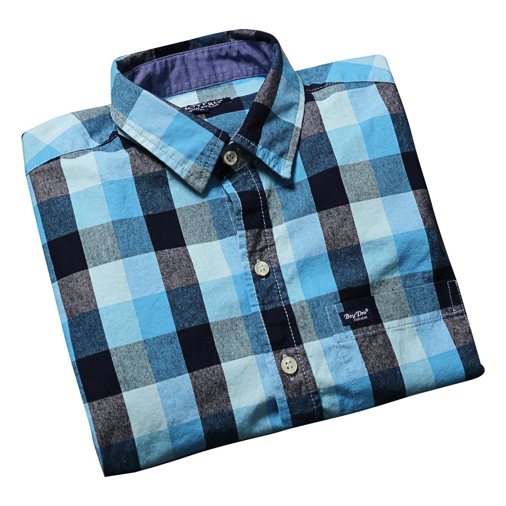 Áo sơ mi nam caro cao cấp dài tay Pious SM02 (xanh, đỏ)