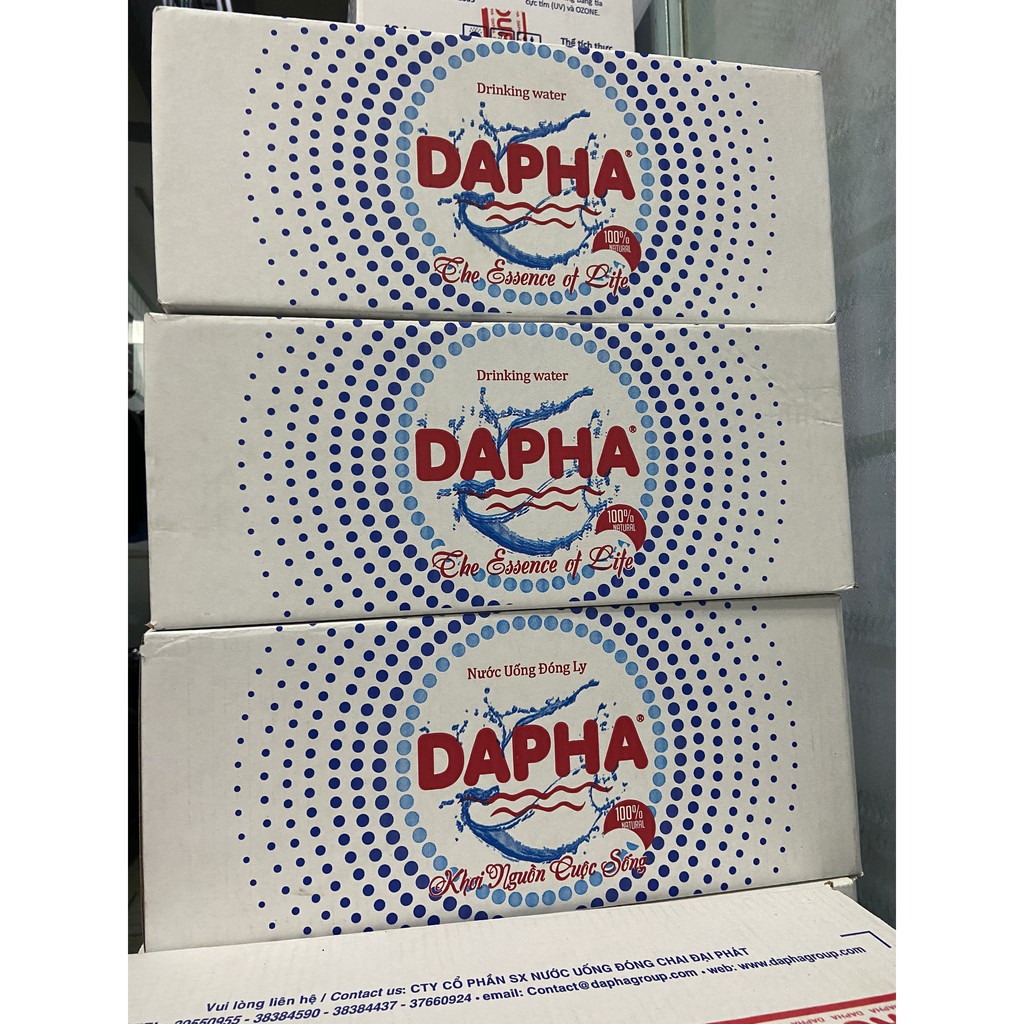 Thùng 48 Ly Nước Suối Tinh Khiết Dapha Ly Nhựa 170ml Đãi Đám Tiệc - Kèm Ống Hút HSD 13-04-22