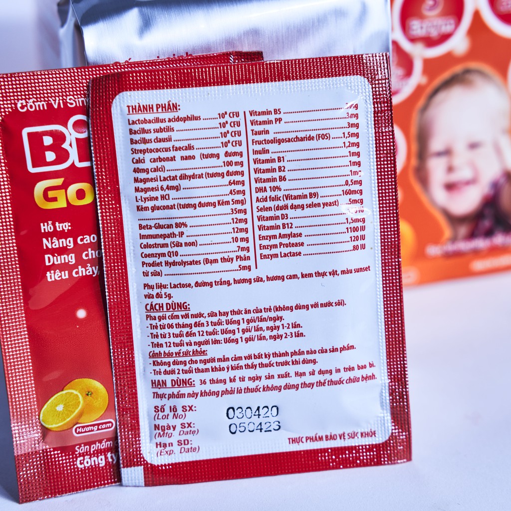 Men Vi Sinh BIOLUS GOLD MAX hỗ trợ tiêu hóa cho bé  Hộp 30 gói