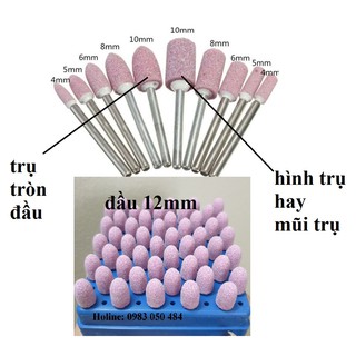 Mũi đá mài mini cán 3mm đầu đá tự chọn từ 4mm đến 12mm