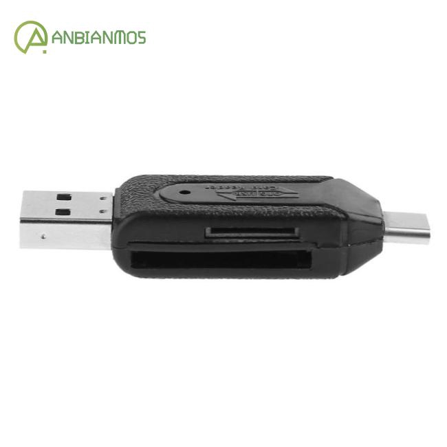 Portable High Speed 480Mbps OTG USB2.0 Type-C USB 3.1 Memory Card Reader for SD TF Micro SD Card