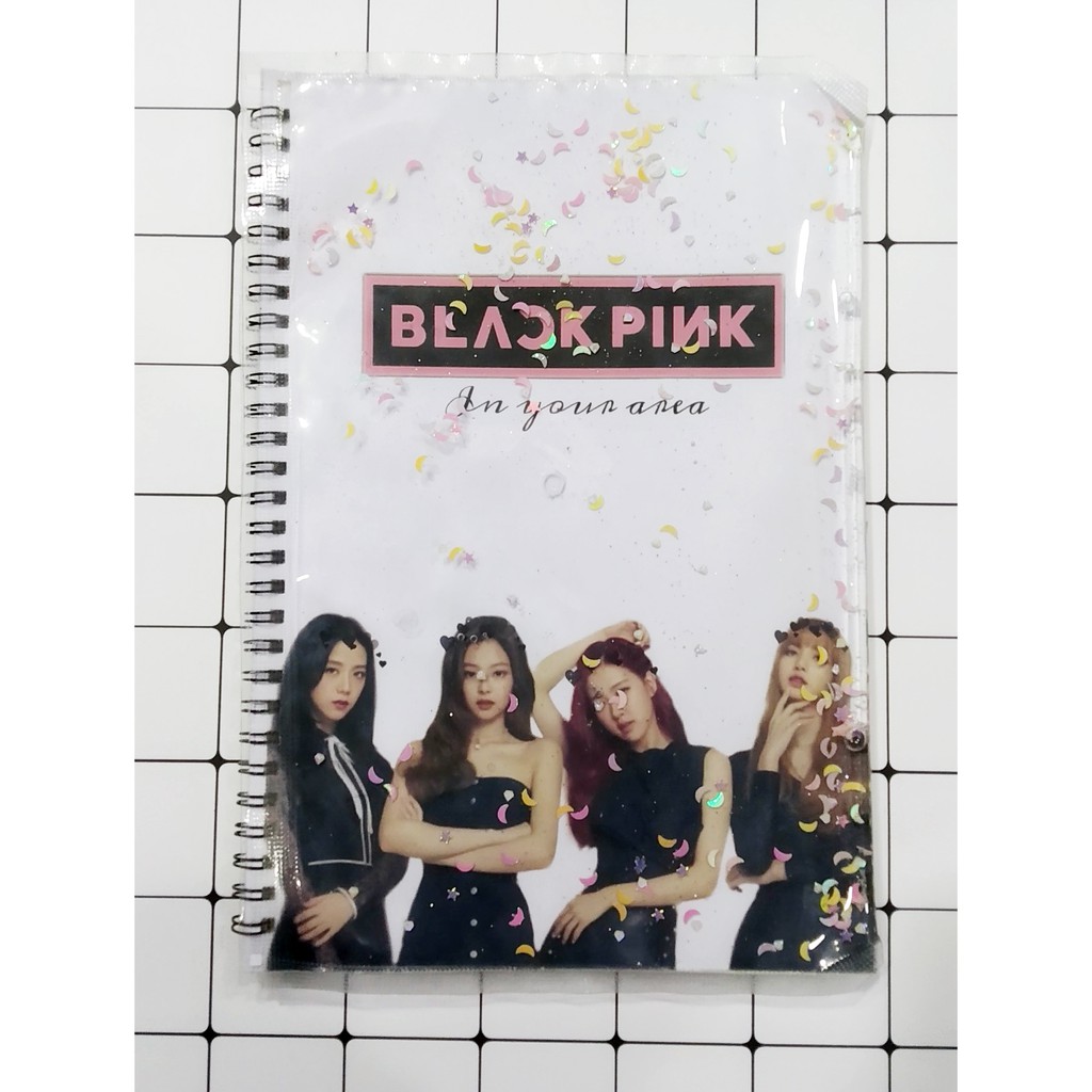 Sổ lò xo kim tuyến nhóm nhạc Blackpink SLK1 60 trang 17x25cm