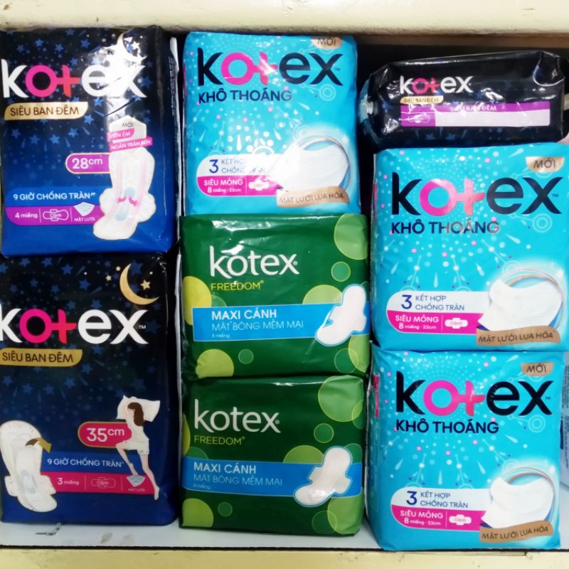 Băng vệ sinh Kotex ban ngày, ban đêm