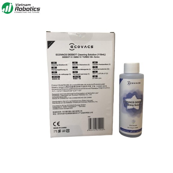 Nước lau sàn chuyên dụng cho Robot hút bụi Eocvacs Deebot - Phiên bản quốc tế - Hàng chính hãng - Dung tích 110ml