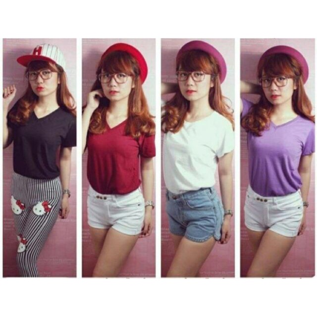 Sỉ Áo trơn body cổ tròn và tim | BigBuy360 - bigbuy360.vn