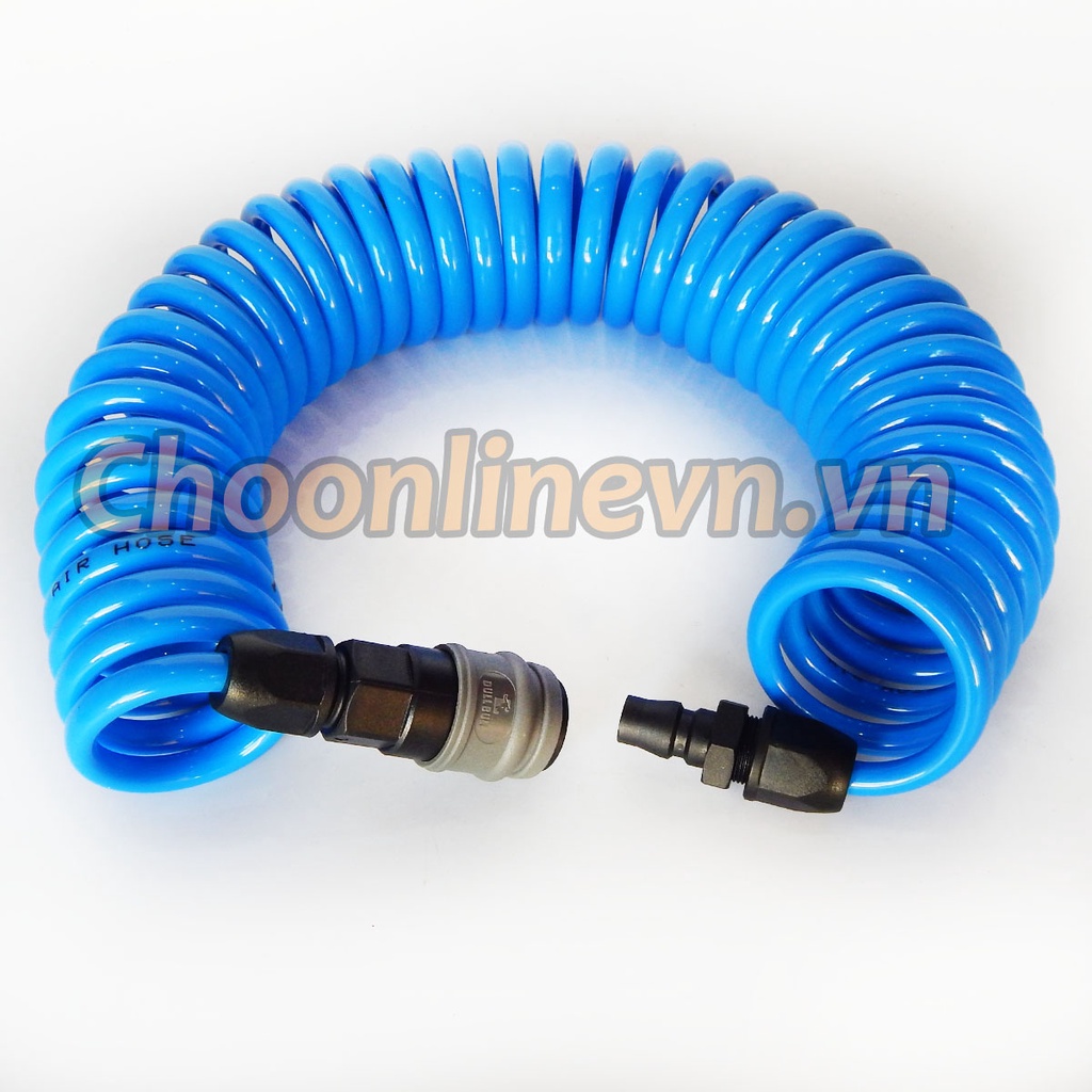 Dây hơi xoắn 8 màu xanh dài 6m, 9m, 12m,15m Hàng Việt Nam chất lượng