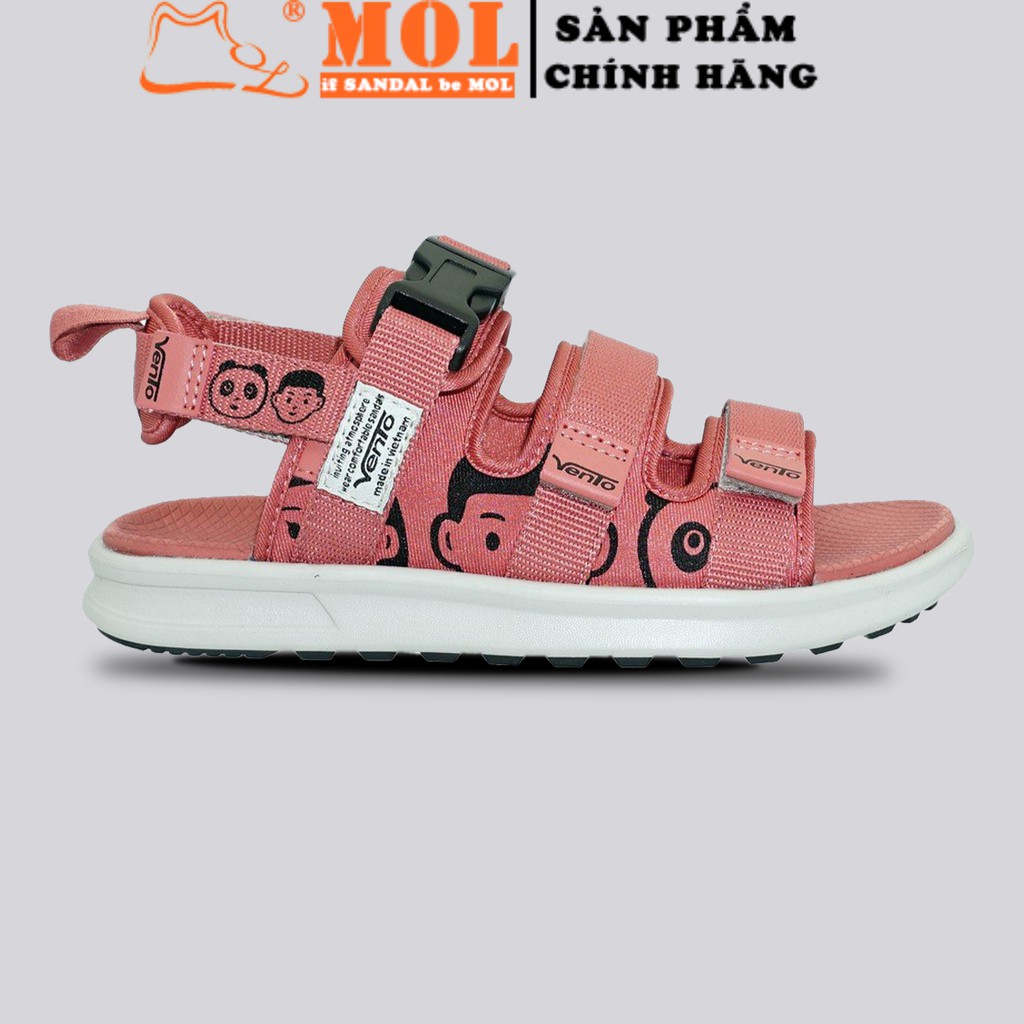 Giày sandal Vento nữ 3 quai ngang có quai hậu tháo rời mang đi học đi biển du lịch NB80P