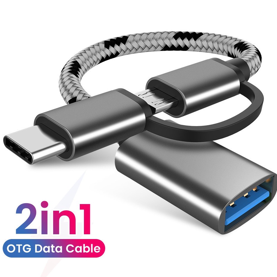 Cáp Chuyển Đổi 2 Trong 1 USB 3.0 OTG Micro USB Type C Cho Huawei