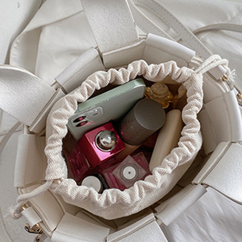 Túi đeo vai IELGY màu trơn kiểu đan có thể điều chỉnh dành cho nữ