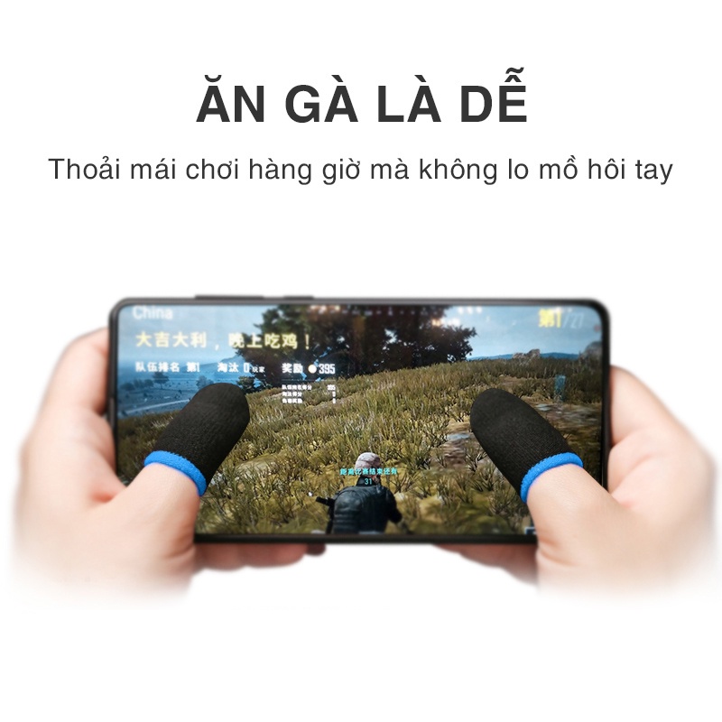 Găng tay chơi game sợi bạc cao cấp chống mồ hôi co giãn tốt tăng độ nhạy cảm ứng