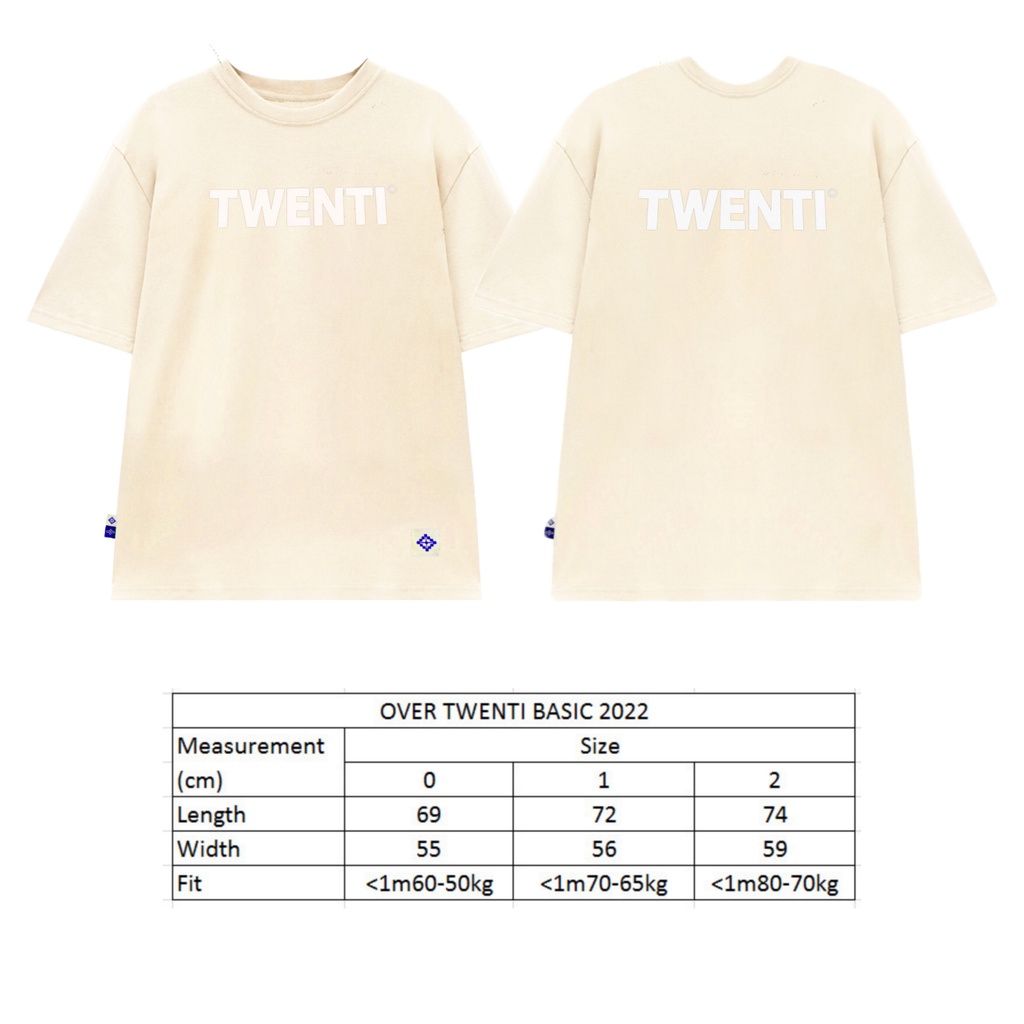 ÁO THUN TWENTI COTTON FORM OVERSIZE ĐƠN GIẢN