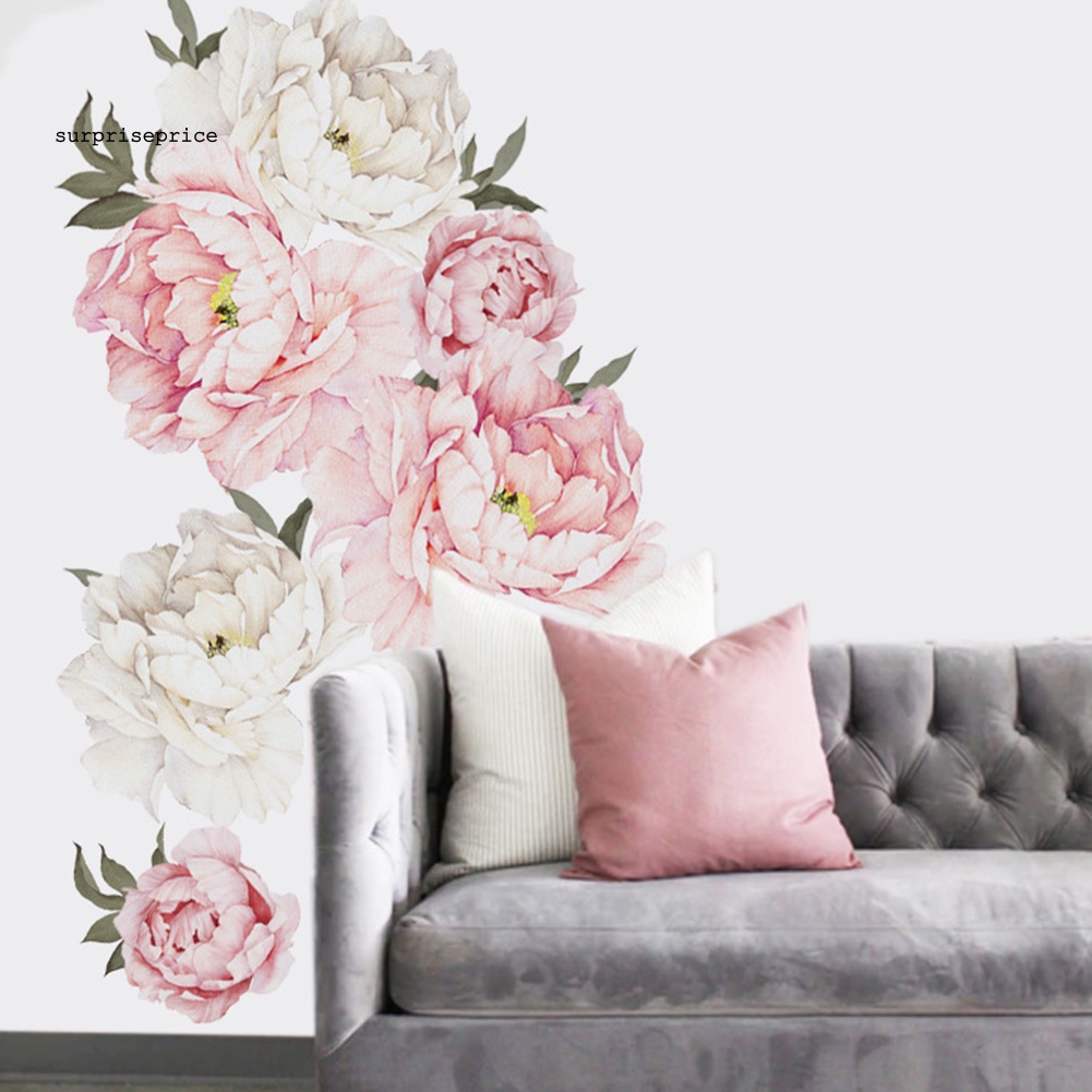 Miếng Dán Tường Tự Dính Họa Tiết Hoa Dùng Trang Trí Phòng Khách