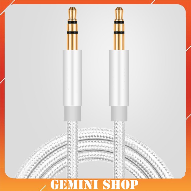Cáp âm thanh AUX 3.5 mm to 2 bọc dù