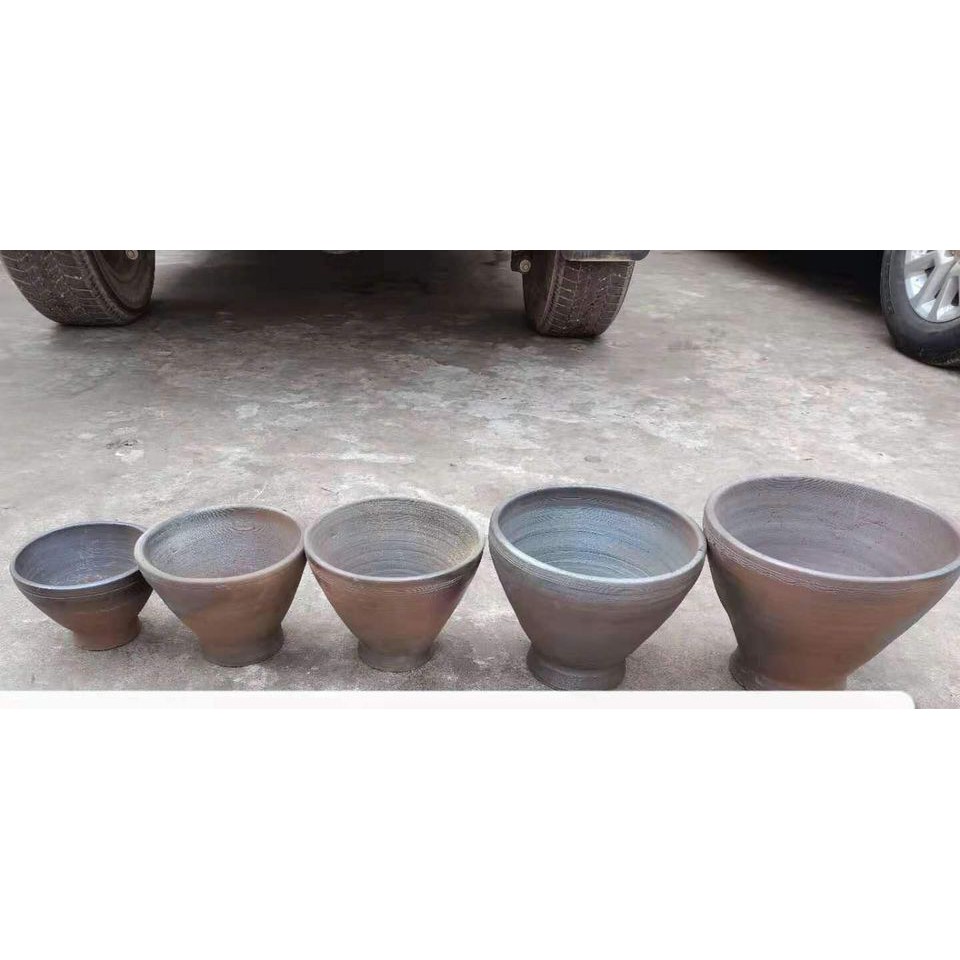 Cối giã somtum 30cm Thái -Đâm Sụm Thái - Cối gỗ và cối đất nung làm Gỏi đu đủ Thái Size lớn cho quán ครกพร้อมส่งทำส้มตำ