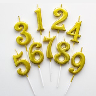 Nến vàng số to 6 (mới)