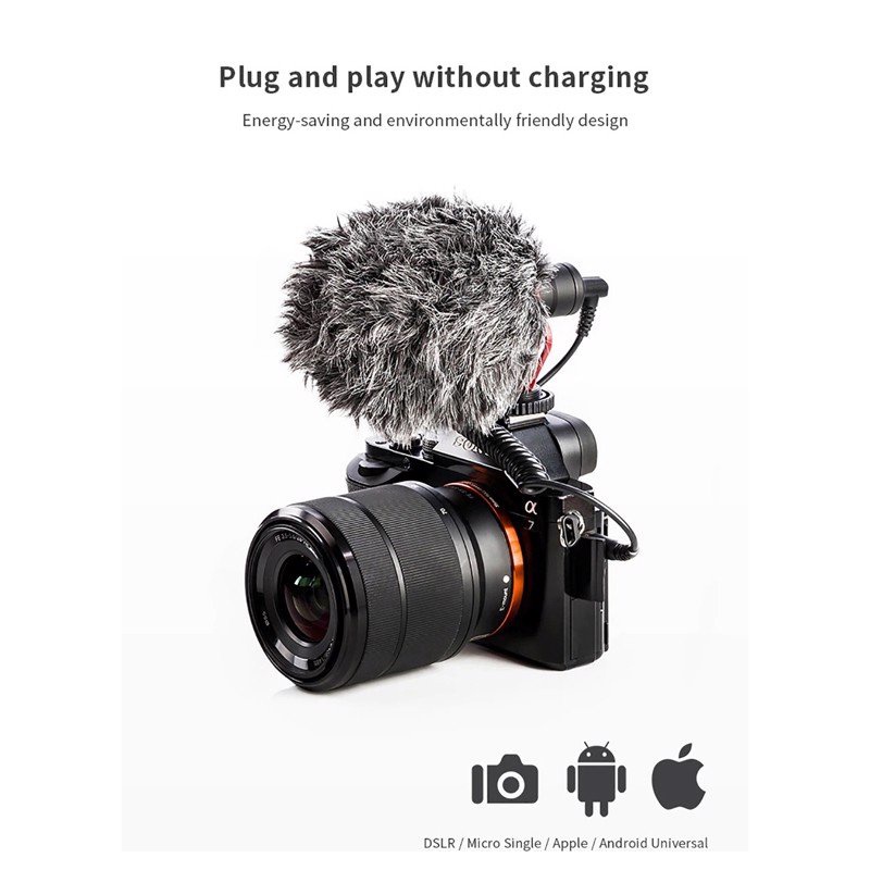 [Mã ELHACE giảm 4% đơn 300K] Micro Định Hướng Thu Âm Cho Điện Thoại, Máy Ảnh, DSLR, Máy Tính Boya BY-MM1+